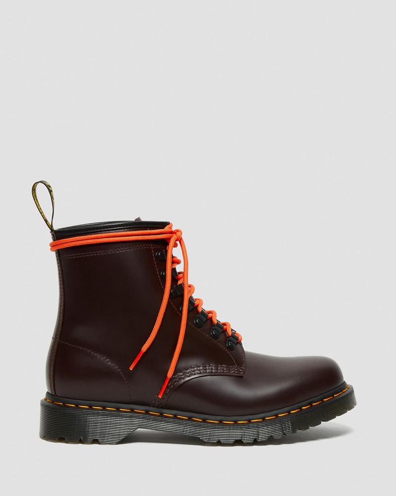 Red Women's Dr Martens 1460 Ben Smooth Leather Lace Up Boots | CA 148XYU